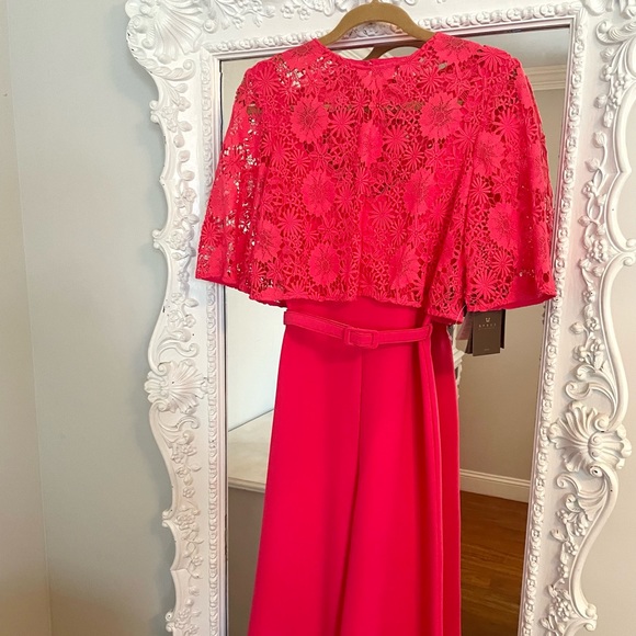 NWT $485 Space Style Concept Azalea Pink Lace Crop Top Detail Dress Jumpsuit - Picture 3 of 13